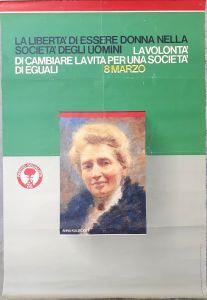 Poster PSI "8 Marzo" design Ettore Vitale 1983 - copertina