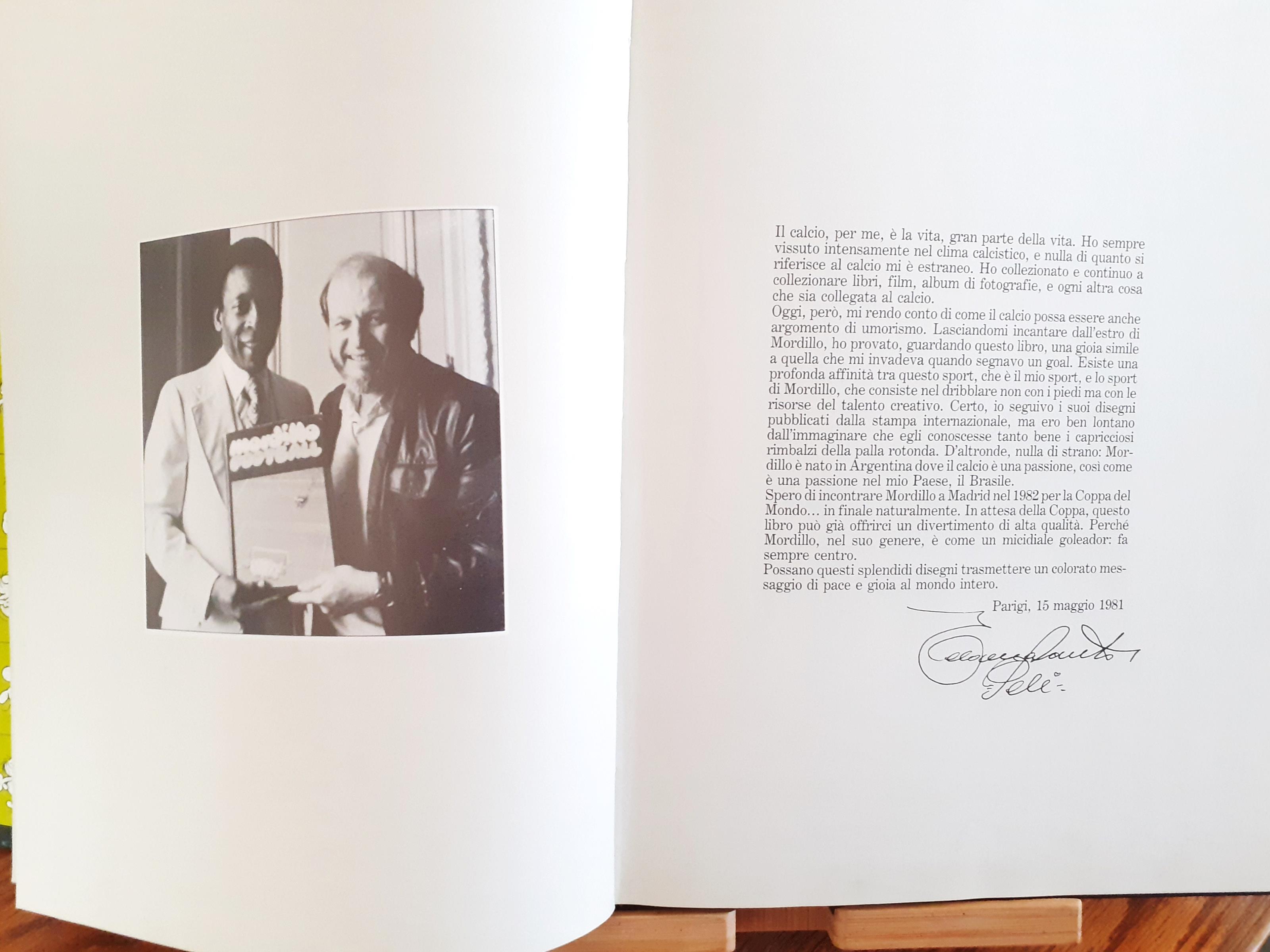 Mordillo Football Calcio d'inizio di Pelè Mondadori 1981