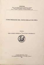 Concordanze del testo Siriaco di Osea accademia delle Scienze di Torino 1987