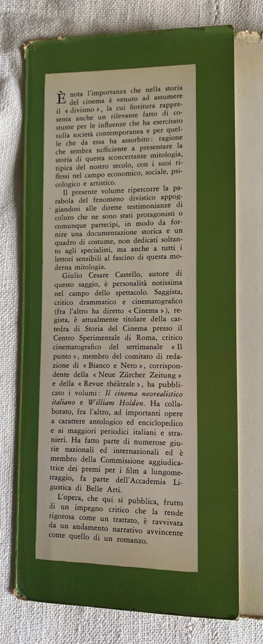 Il Divismo. Mitologia del cinema