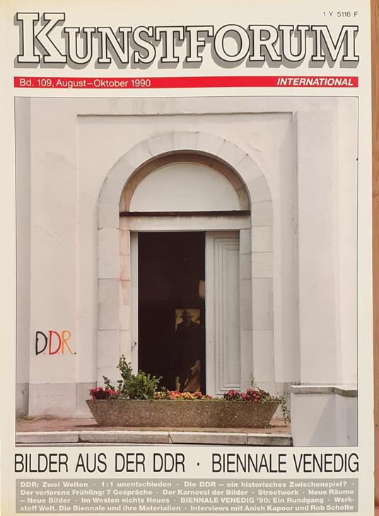 Kunstforum 109 Bilder aus Der DDR - Biennale Venedig 1990 e6444 - copertina