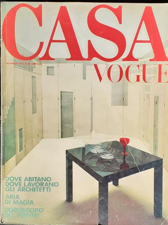 Casa Vogue incontro con Giò Ponti 1978 - copertina