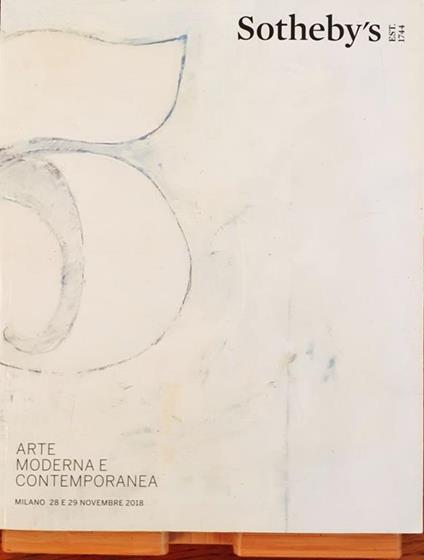 Sotheby's Arte Moderna e contemporanea auction Milano novembre 2018 - copertina