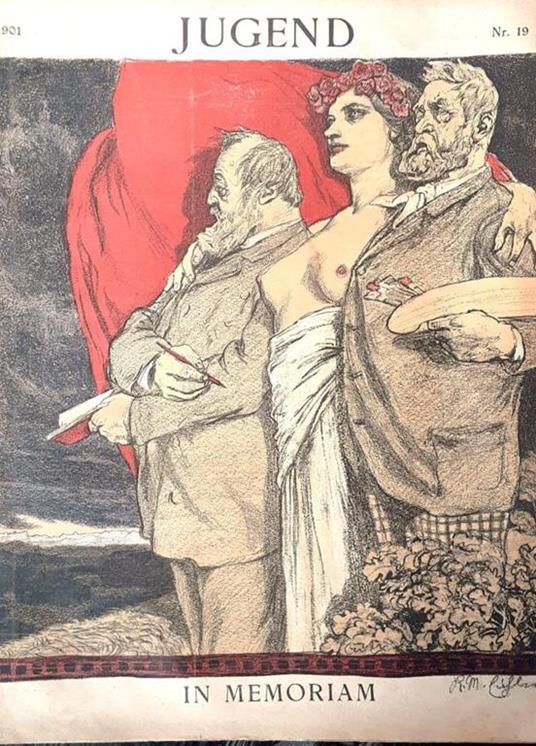 Jugend Nr. 19 del 1901 Cover in Memoria di Arnold Boecklin - copertina