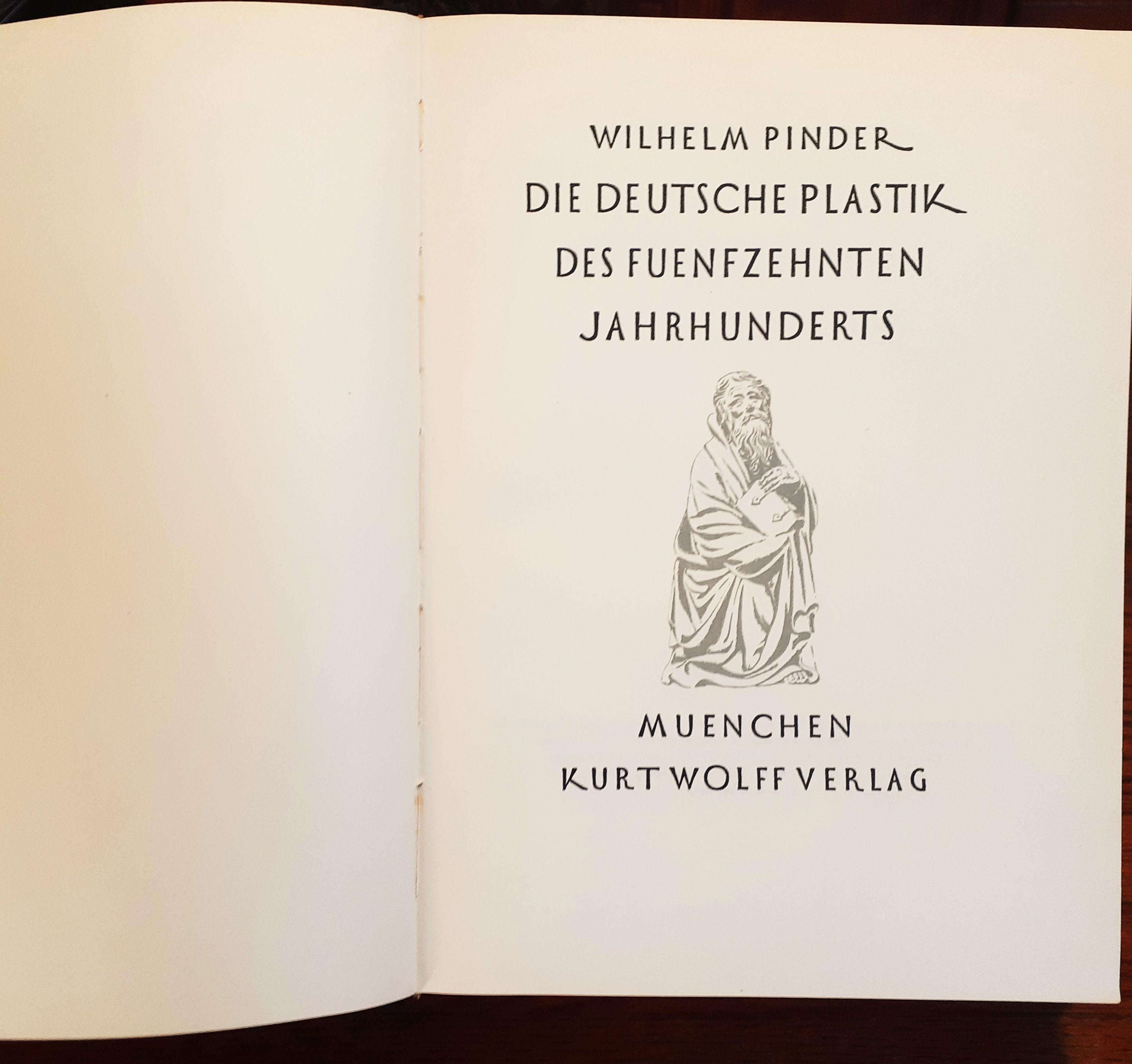 Wilhelm Pinder La scultura tedesca del Trecento.: Con 104 tavole in collotipia. Muenchen 1924