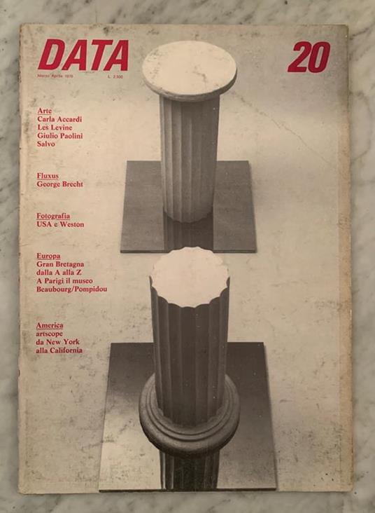 DATA 20. Marzo/Aprile 1976. AA.VV. (Trini, Tommaso: Direttore/Editor) - copertina