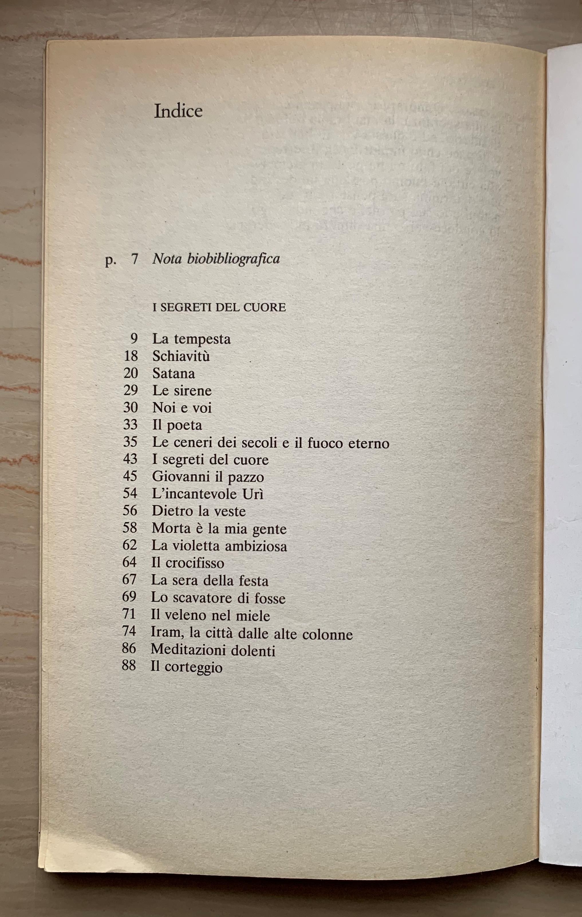 I segreti del cuore. Ho cercato la solitudine perché detesto quella grande e terribile istituzione che la gente chiama civiltà