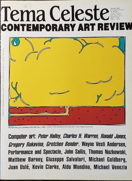 Tema Celeste Contemporary Art review Spring 1993 N.40 - Demetrio Paparoni - copertina