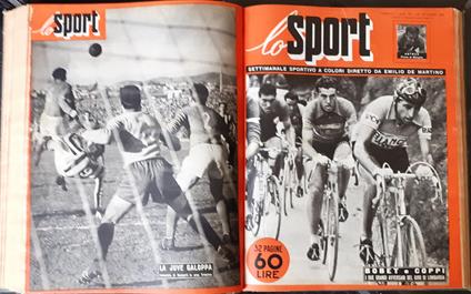 Annata n° 1 completa della rivista settimanale lo Sport 1951 rilegata - Emilio De Martino - copertina