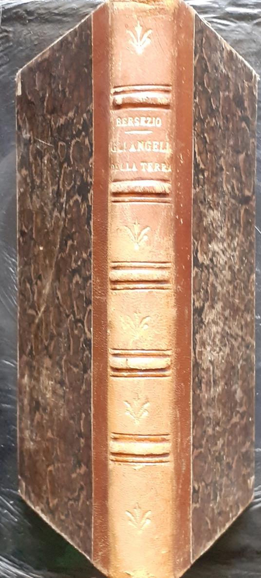 Vittorio Bersezio - Gli Angeli della terra, Romanzo Sonzogno 1878 rilegato - copertina