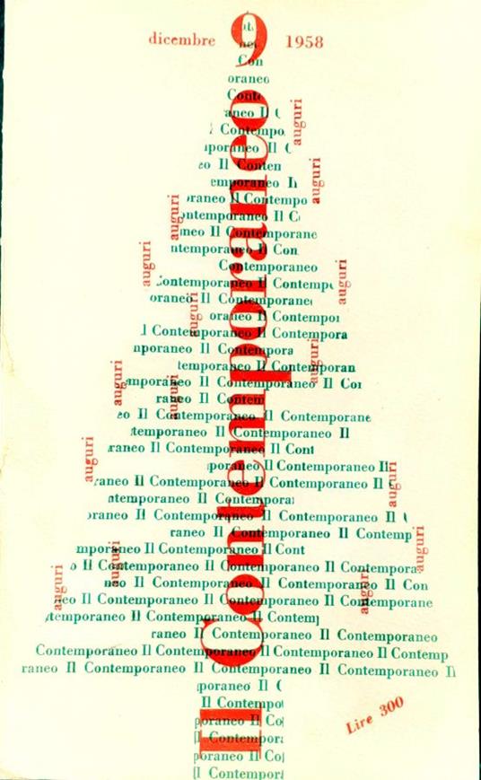 Il Contemporaneo anno I numero 9 dicembre 1958 - copertina