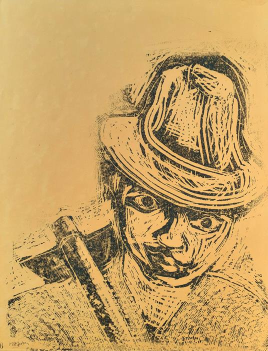 Xilografia originale di Pippo Pozzi anni '50/60 - Pippo Pirozzi - copertina