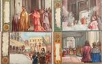 Quattro cartoline Benedicta a S.S. Papa Leo XIII MDCCCIC non viaggiate