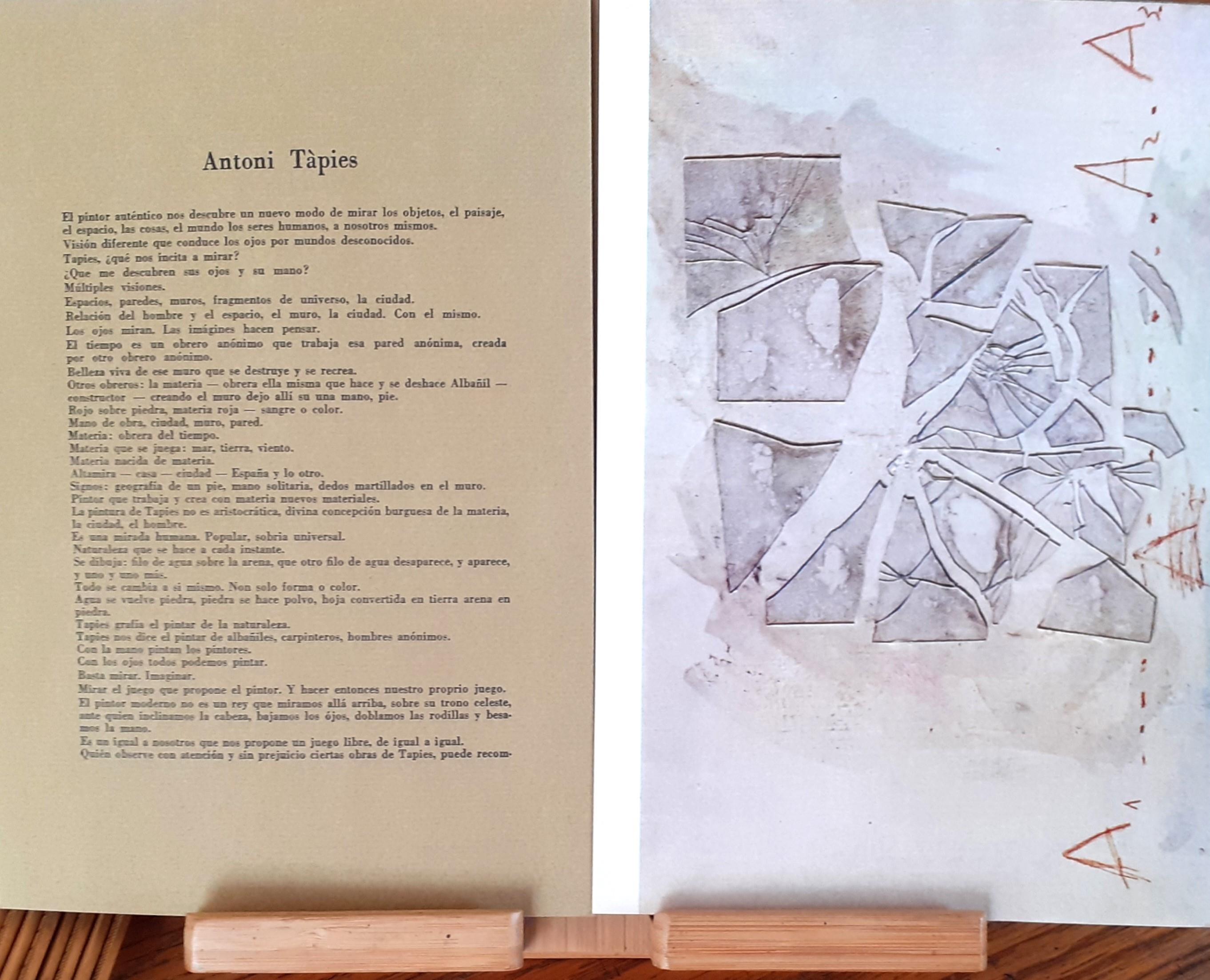 Antonio Tapies catalogo Galleria dell'Ariete 1970