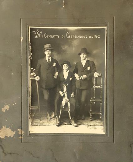 Fotografia originale ai sali d'argento W i Coscritti di Castelnuovo Don Bosco del 1902 - copertina