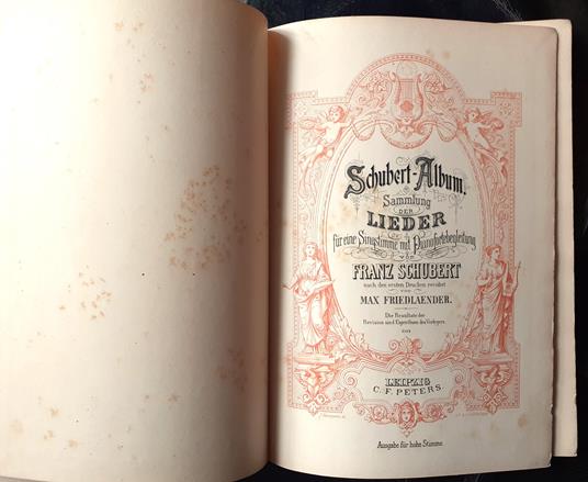 Schubert-Album Sammlung der Lieder Leipzig C.F. Peters - Franz Schubert - copertina