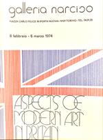 Galleria Narciso catalogo Aspects oe modern art in Britain 1974