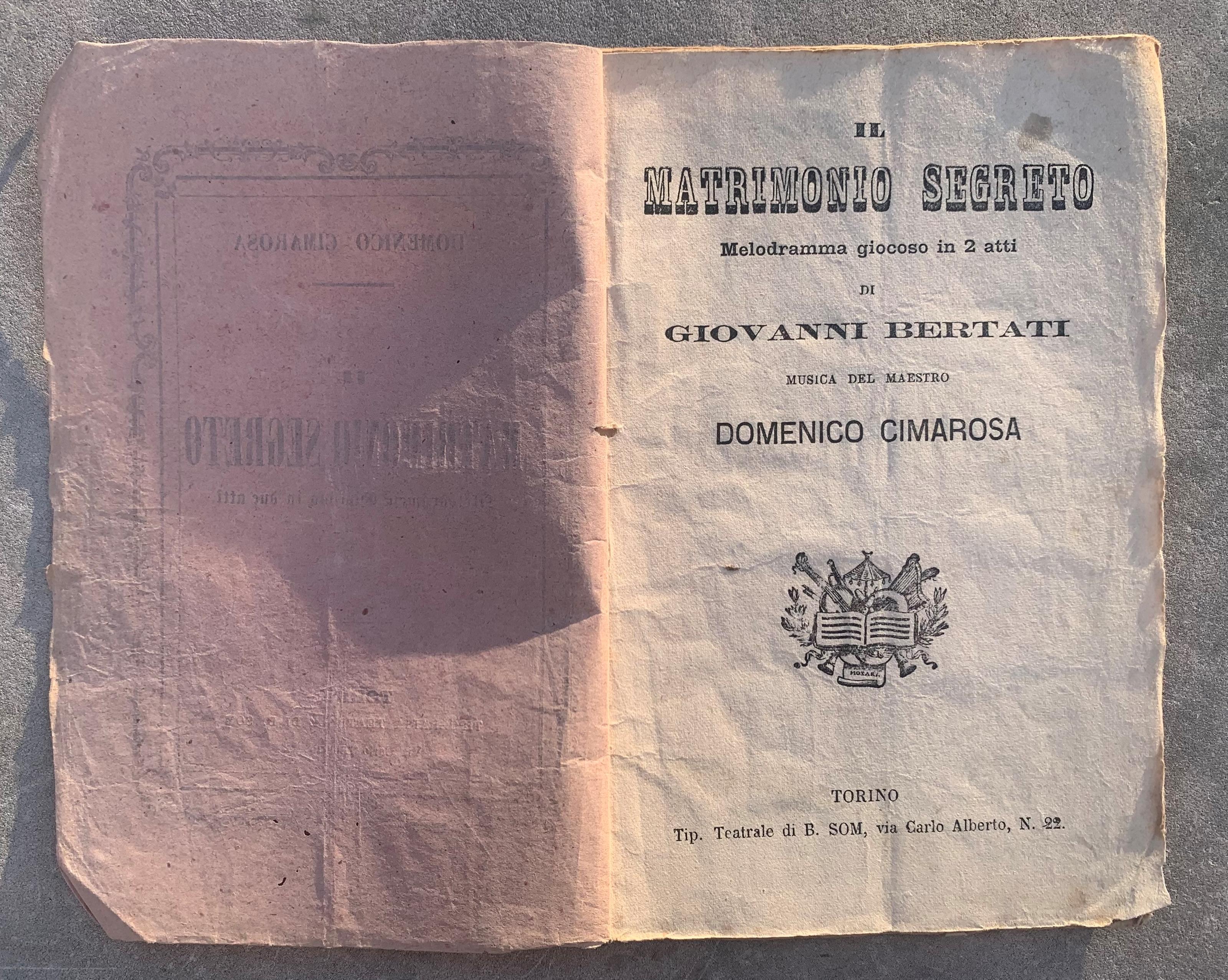 Il matrimonio segreto. Melodramma giocoso in 2 atti