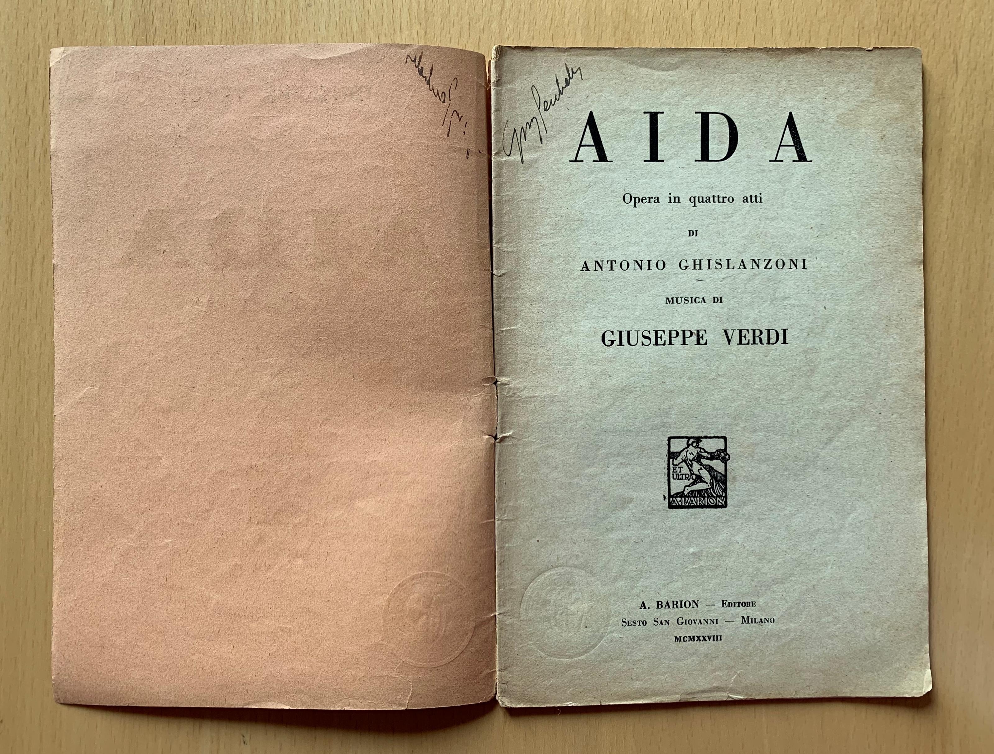 Aida. Opera in quattro atti