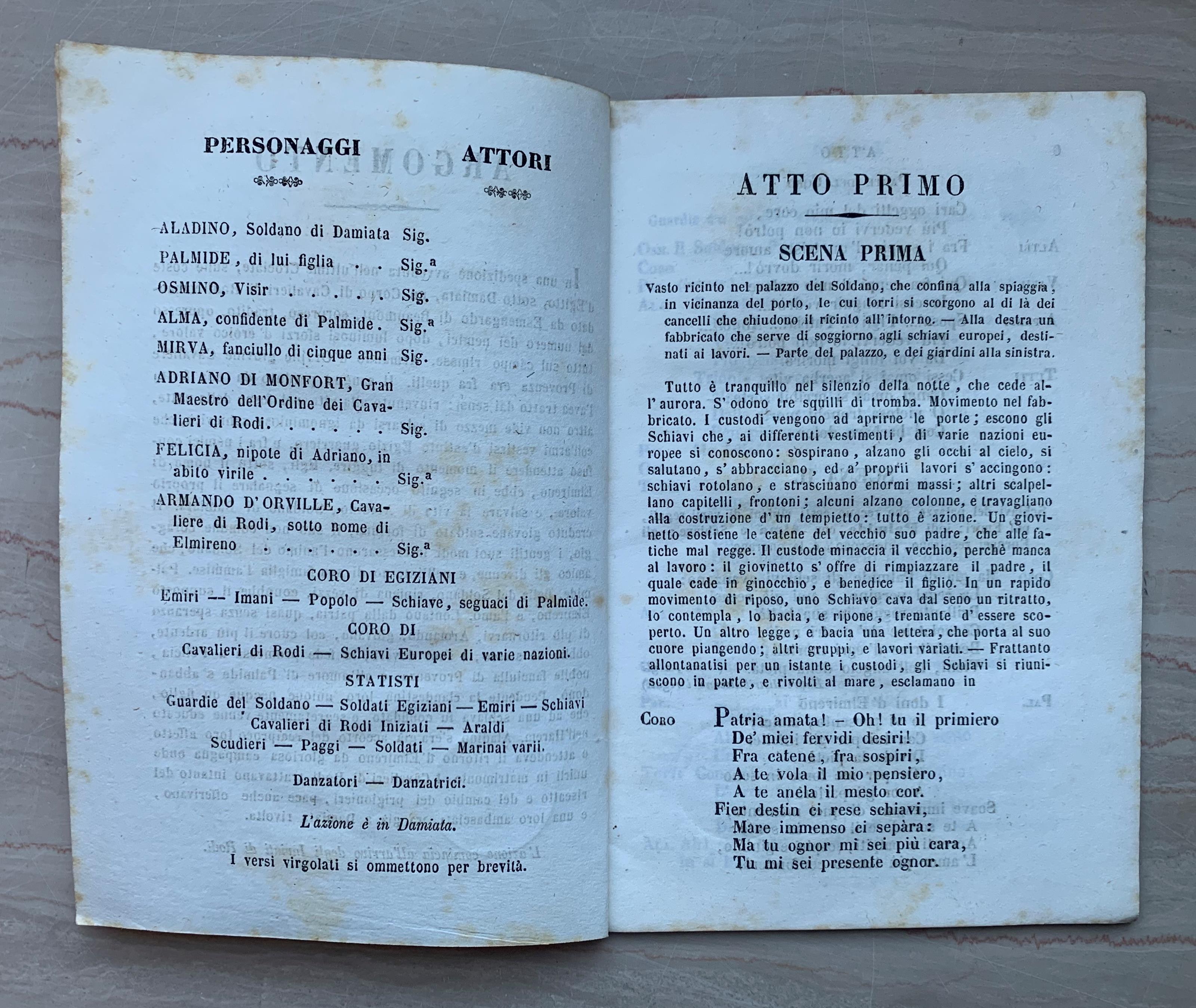 Il Crociato in Egitto. Melodramma eroico in due atti