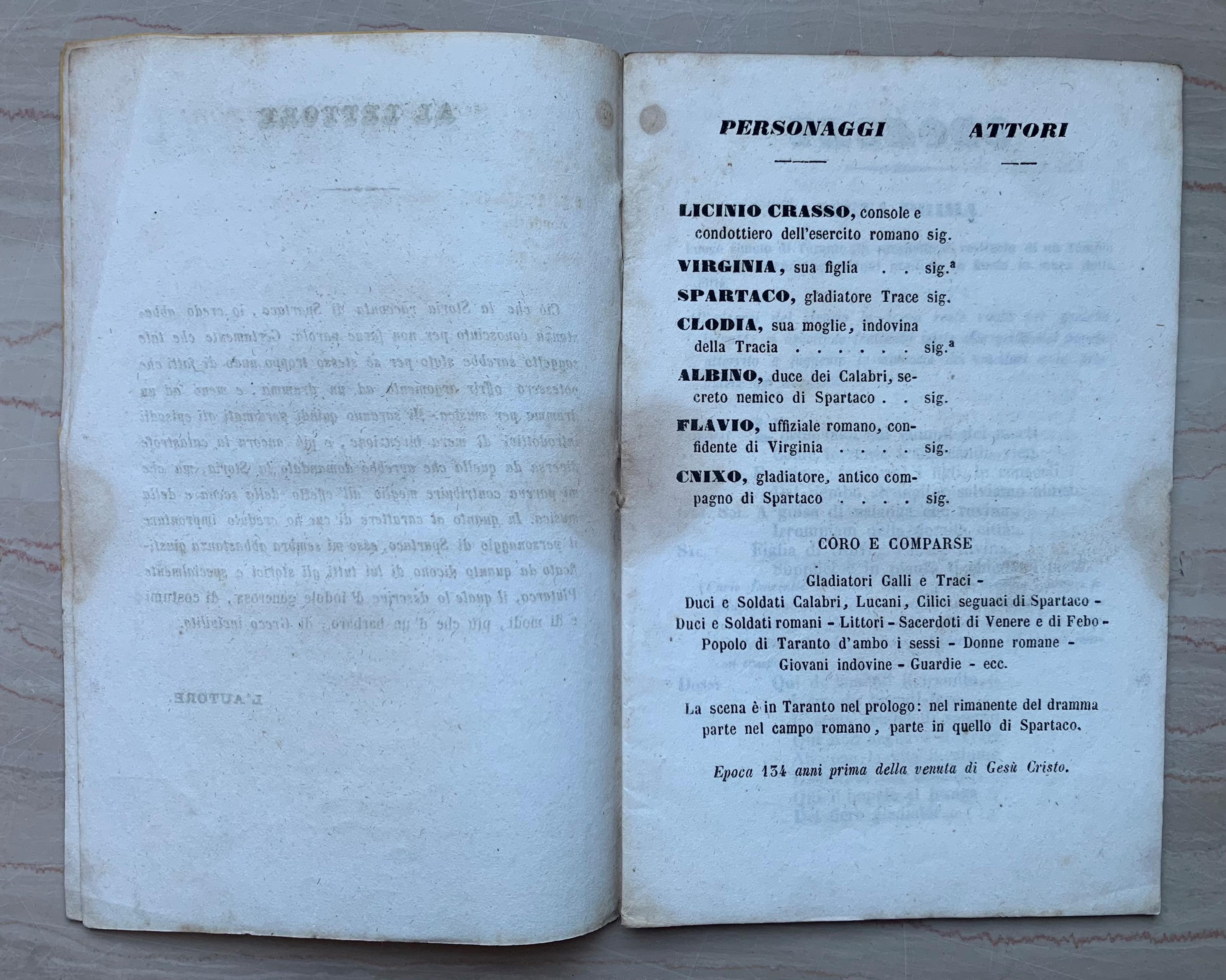 I Gladiatori. Tragedia lirica in un prologo e tre atti
