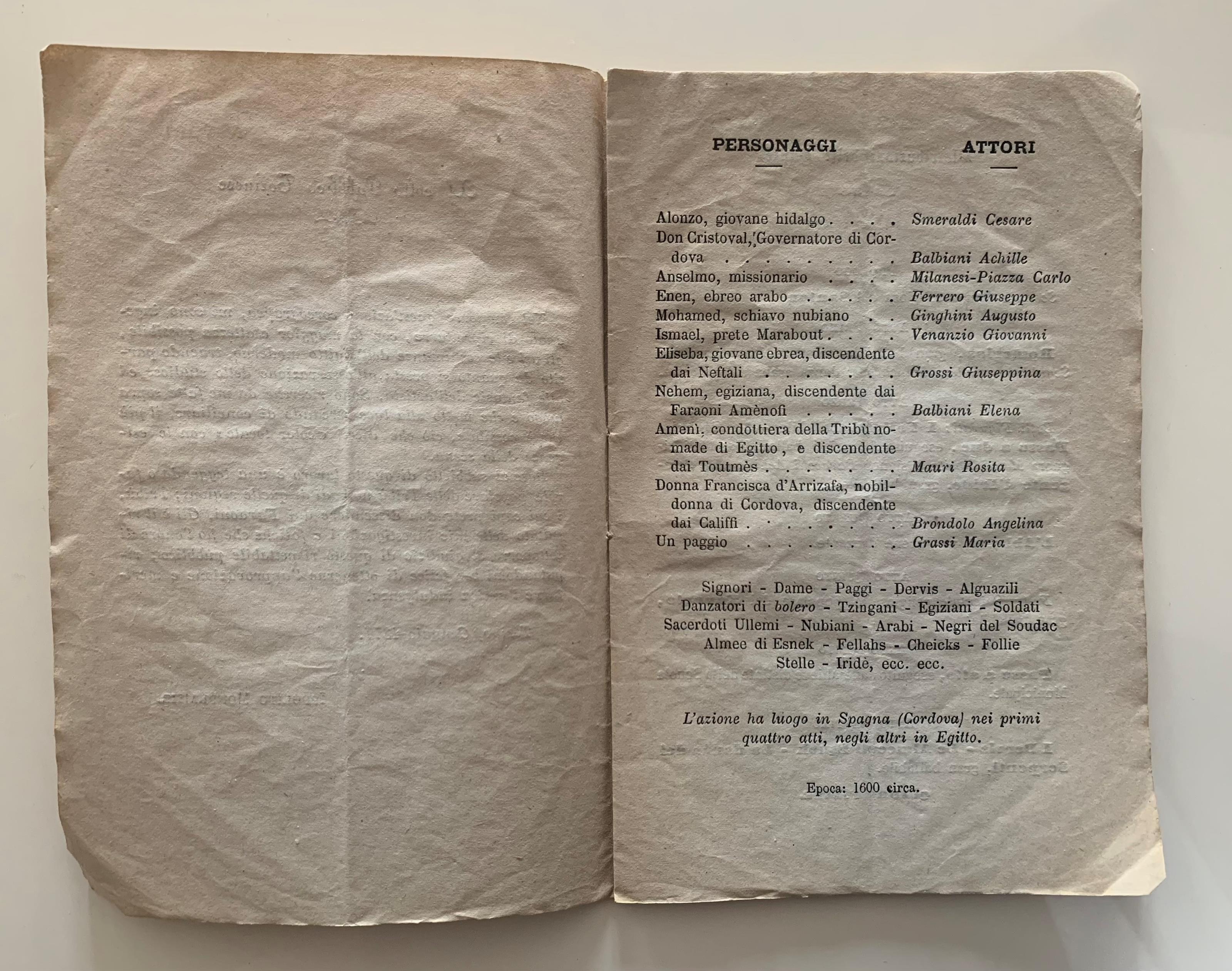 Le figlie di Chèope. Azione Coreografica in 7 Atti con Prologo da rappresentarsi al Teatro Regio di Torino, la Stagione di Carneval-Quaresima 1876-77