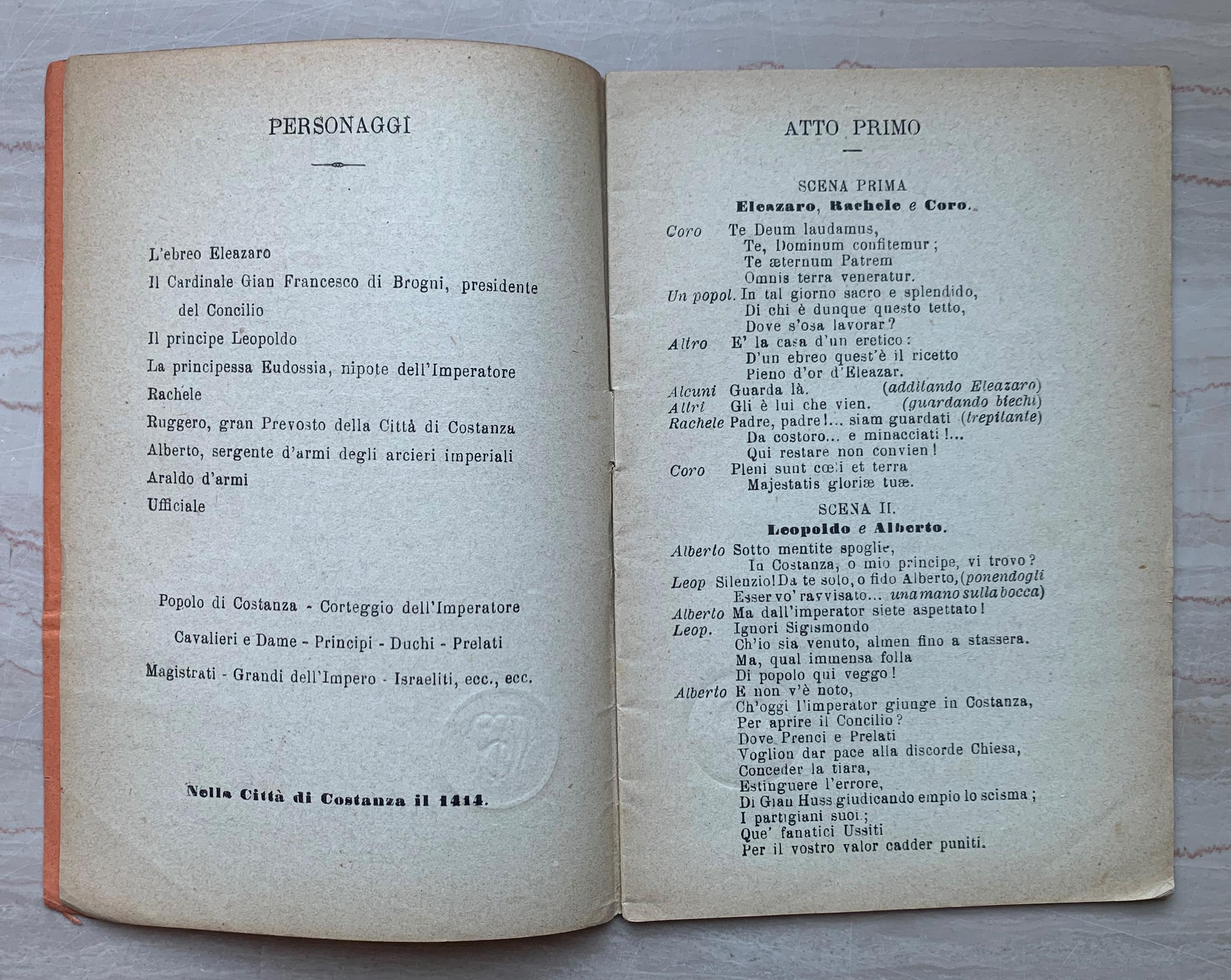 L' Ebrea. Opera in Cinque Atti