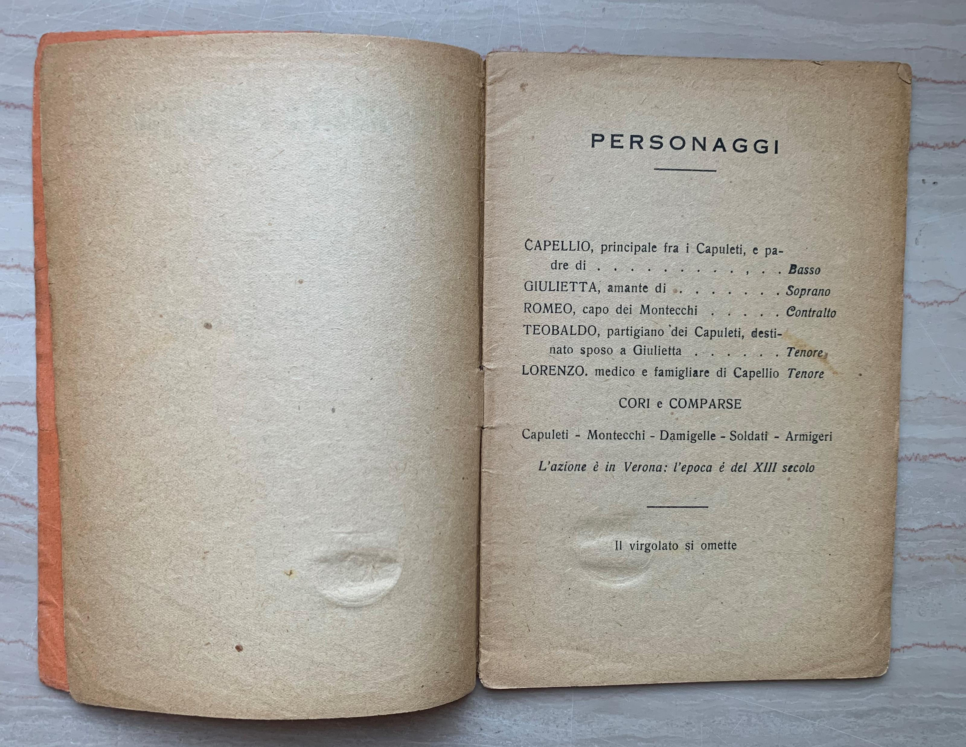 I Capuleti e i Montecchi. Tragedia lirica in quattro parti