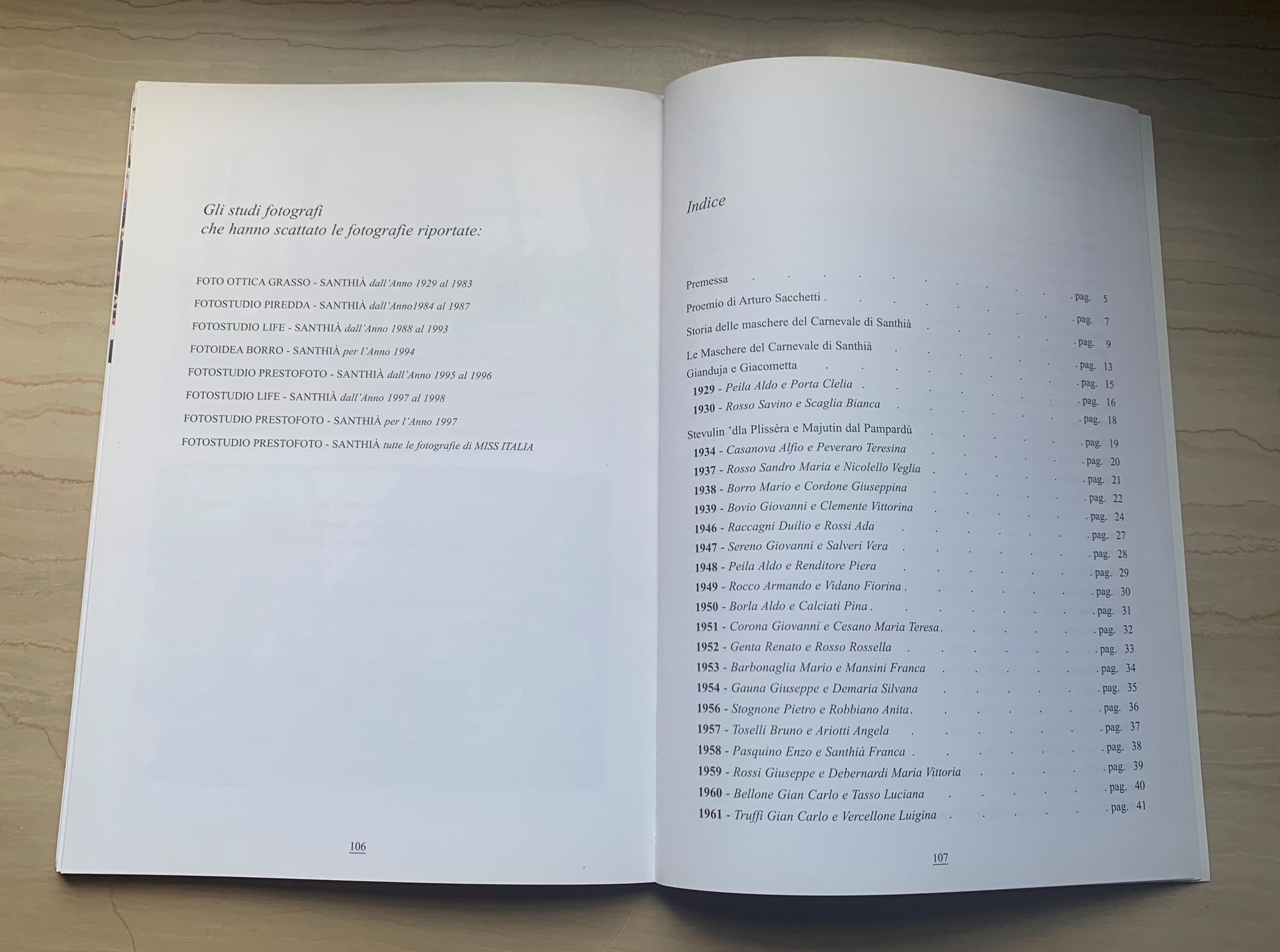 Albo d'Oro delle Maschere del Carnevale di Santhià: "Stevulin 'dal Plissèra e Majutin dal Pampardù" e del "Corpo dei Pifferi e Tamburi del Carnevale di Santhià"