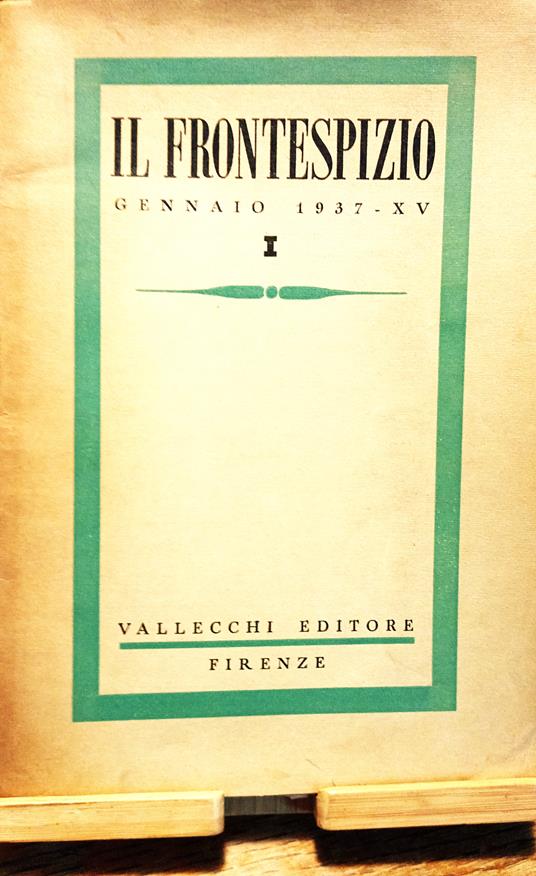 Rivista Frontespizio - copertina