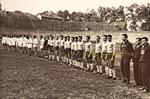 Rugby fotografie al Motovelodromo torinese anni '50