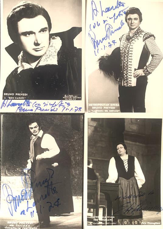 Quattro fotografie Lirica - autografate - copertina