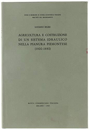 Agricoltura E Costruzione Di Un Sistema Idraulico Nella Pianura Piemontese (1800-1880) - Luciano Segre - copertina
