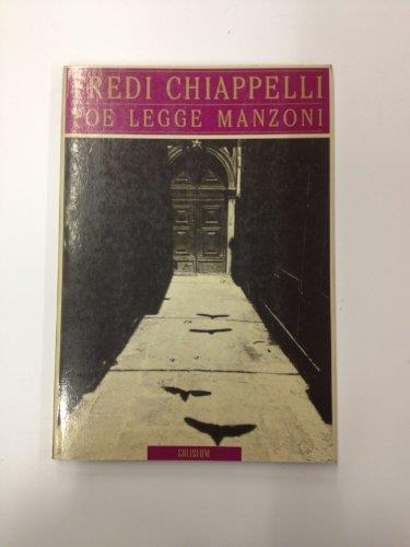 Poe Legge Manzoni - Fredi Chiappelli - copertina
