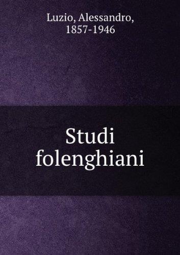 Studi Folenghiani - Alessandro Luzio - copertina