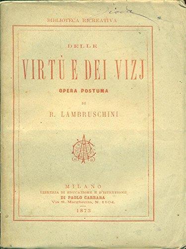 Delle Virtu' E Dei Vizj - Raffaello Lambruschini - copertina