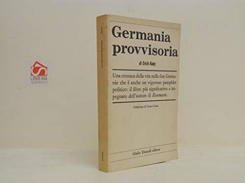 Germania provvisoria - Erich Kuby - copertina
