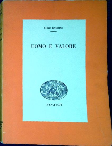 Uomo e valore - Luigi Bandini - copertina
