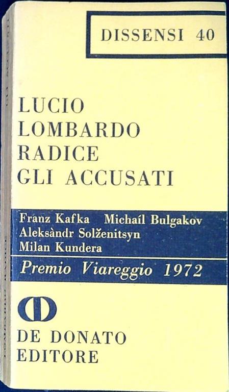 Gli Accusati - Lucio Lombardo Radice - copertina