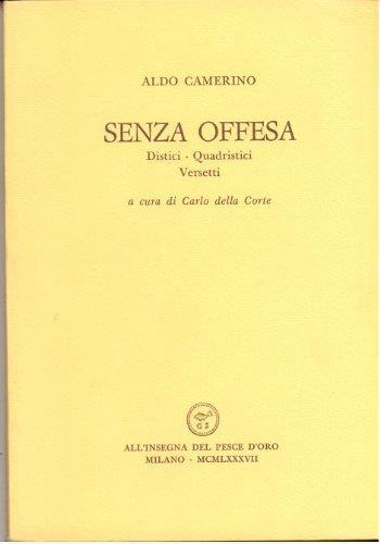 Senza offesa - Aldo Camerino - copertina