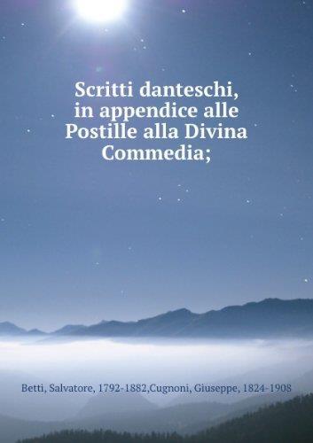 Scritti danteschi - Salvatore Betti - copertina