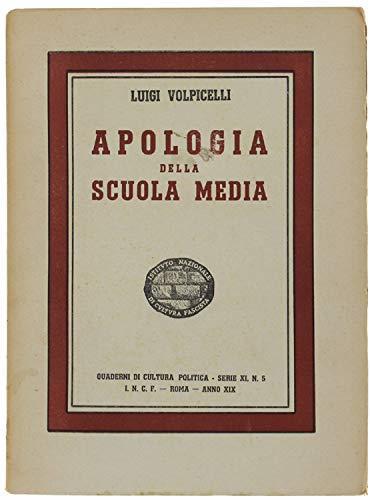 Apologia della scuola media - Luigi Volpicelli - copertina