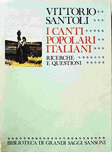 I Canti popolari italiani - Vittorio Santoli - copertina