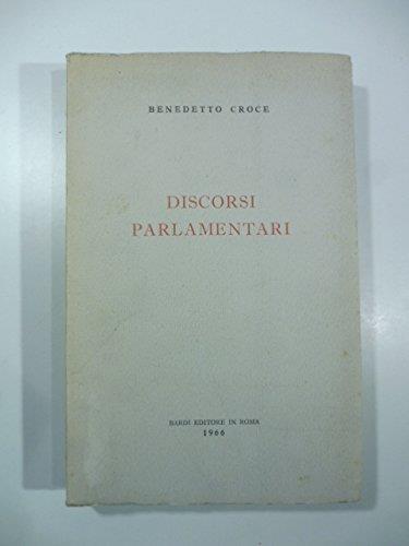 Discorsi parlamentari - Benedetto Croce - copertina