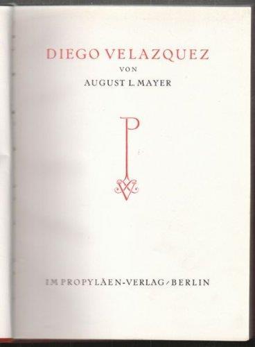 Diego Velazquez - Augusto L. Mayer - copertina