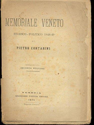 Memoriale veneto storico politico 1848-49 - Pietro Costantini - copertina