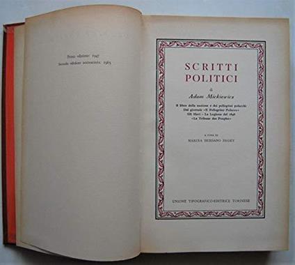 Scritti politici di Adam Mickiewicz - Adam Mickiewicz - copertina