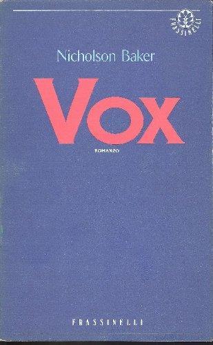 Vox - Nicholson Baker - copertina