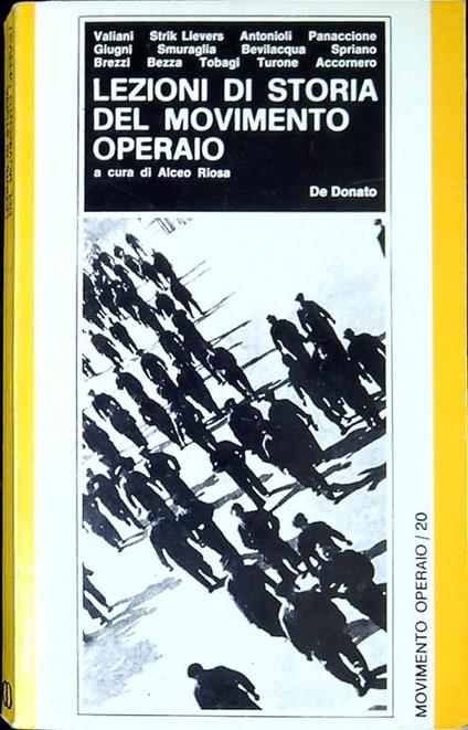 Lezioni di storia del movimento operaio. Corso per le 150 ore - Leo Valiani - copertina