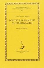 Scritti e frammenti autobiografici